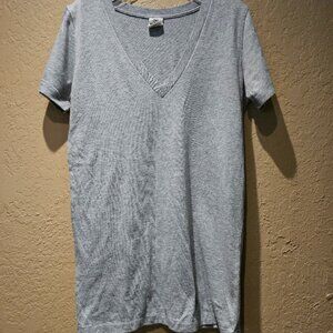 VIctoria Secrets V-Neck Gray T-Shirt Short Sleeve